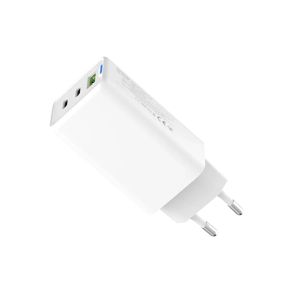 Зарядний пристрій ColorWay GaN Mini 65W PD Port PPS USB (USB-2C1A) white (CW-CHS058PD-WT) - фото 6