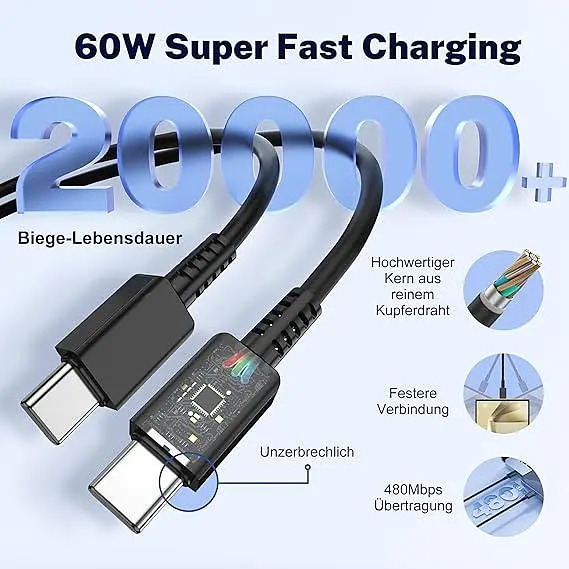 Зарядний адаптер USB-C 45W з кабелем 2 м для Samsung Galaxy Ultra - фото 7