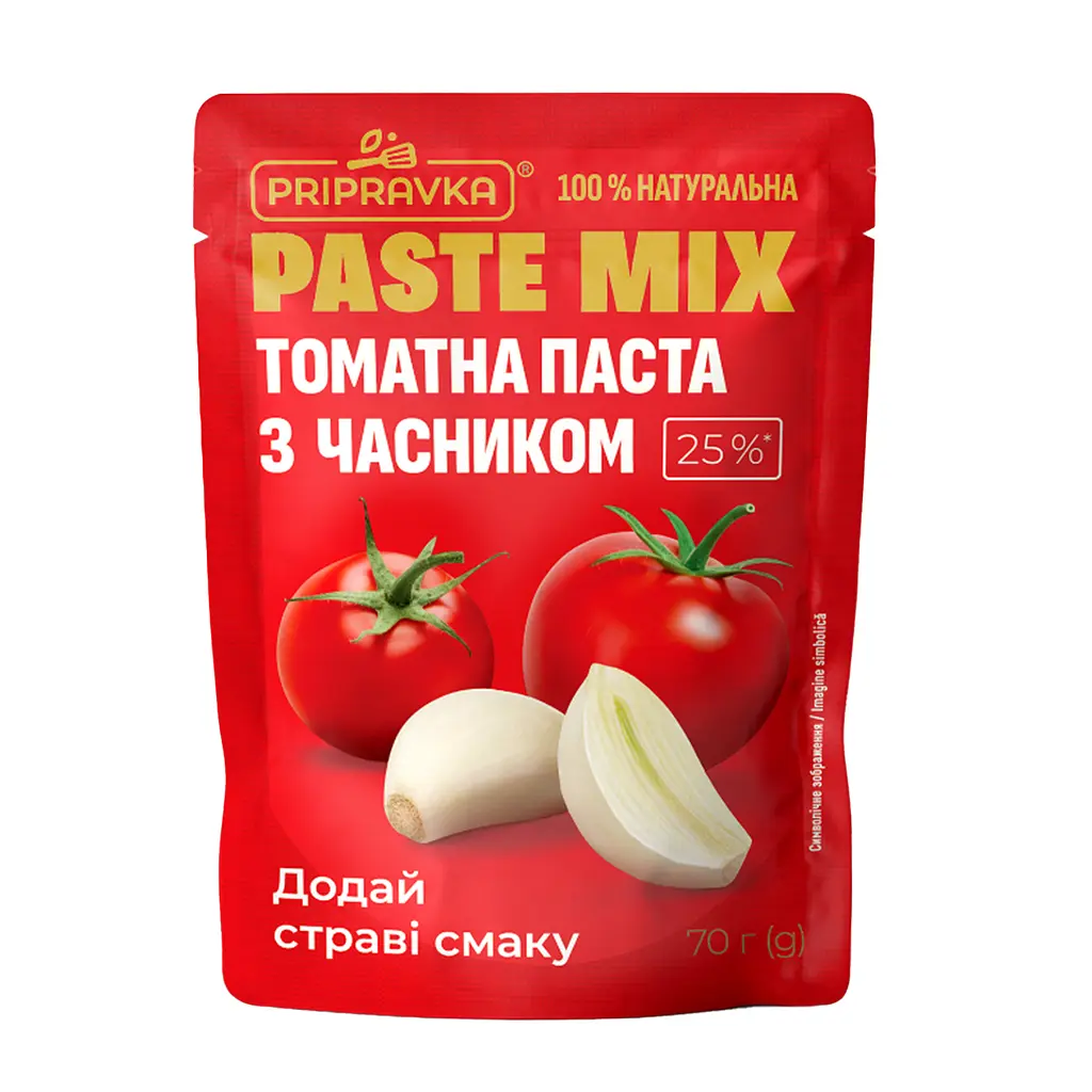Паста томатна Pripravka Paste Мix з часником 25% - фото 1