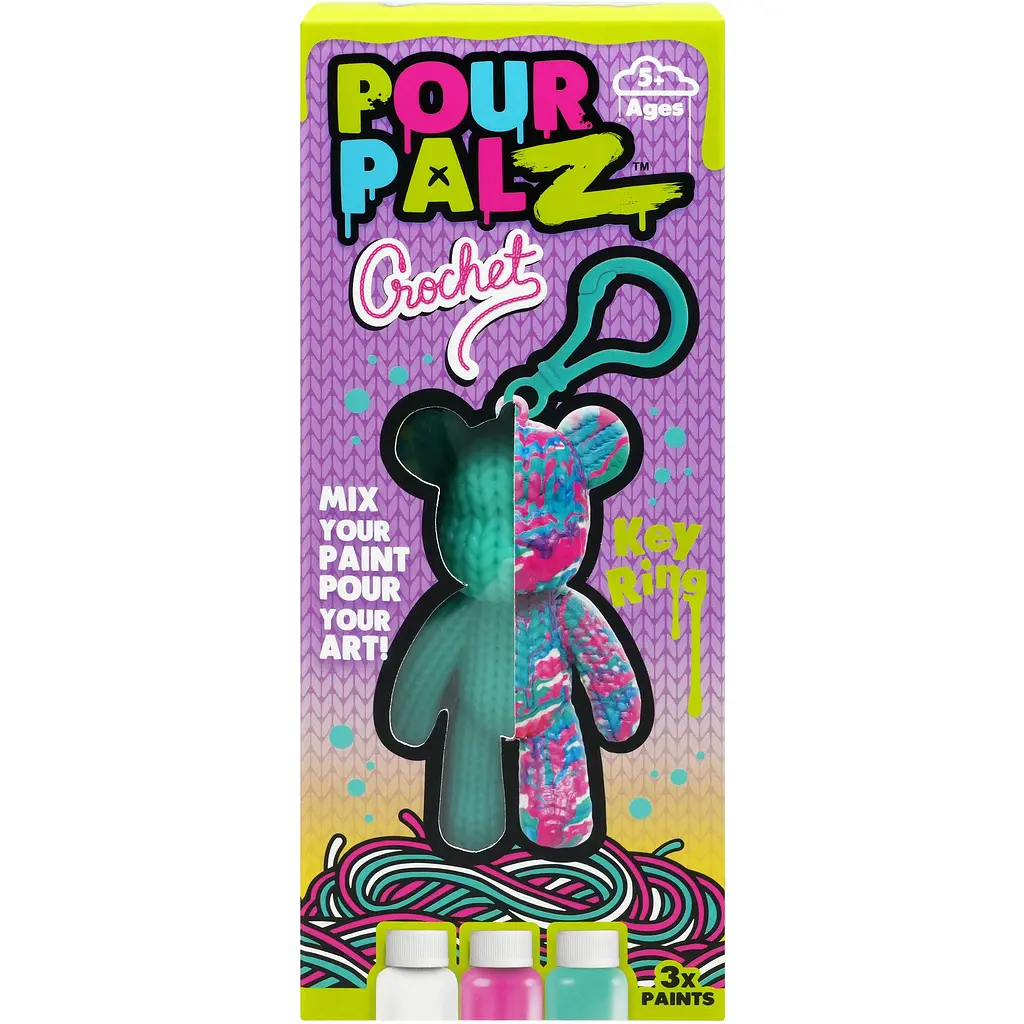 Набір для творчості ToyMonster Pour Palz Флюїд Арт Брелок Ведмедик S4 В'язані дива в асортименті (FC-G0002)