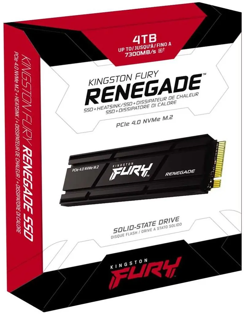 SSD накопичувач Kingston M.2 4TB PCIe 4.0 Fury Renegade + радіатор - фото 3