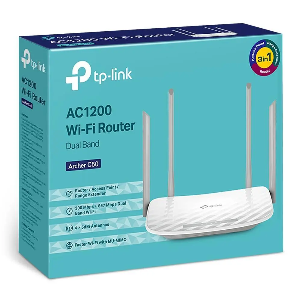 Бездротовий двохдіапазонний маршрутизатор, AC1200, Archer C50 TP-LINK - фото 6