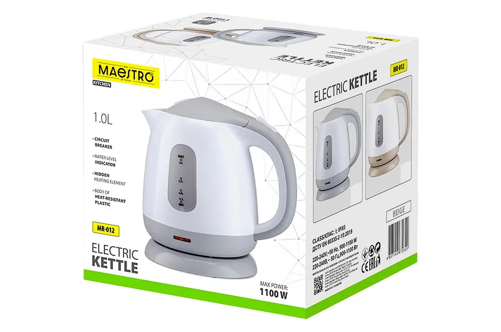 Електрочайник пластиковий Maestro MR-012-GREY 1.0л 1100 Вт сірий - фото 4