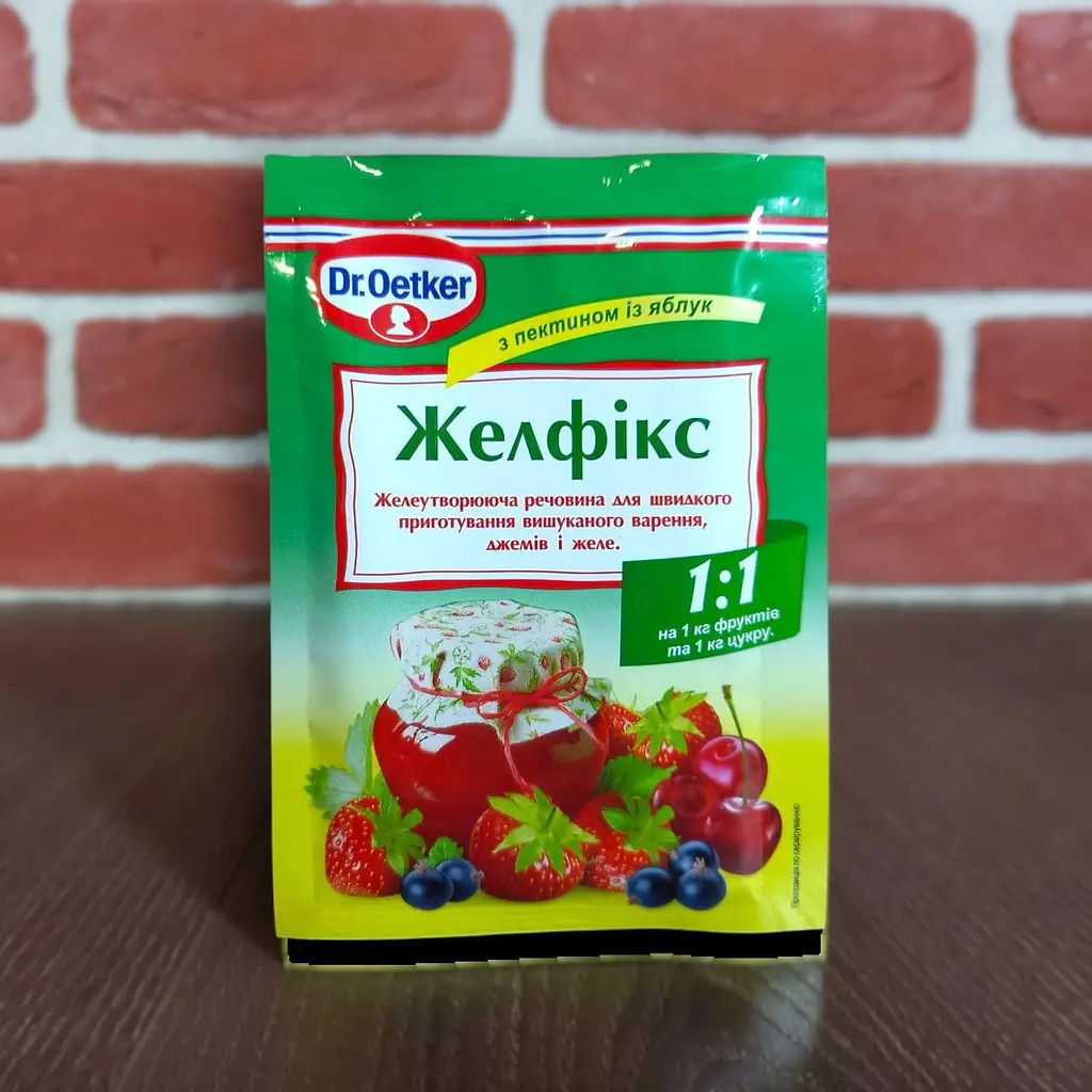 Желфікс Dr. Oetker желююча суміш 1:1 з пектином для варення, джему, желе з фруктів і ягід 20 г - фото 3