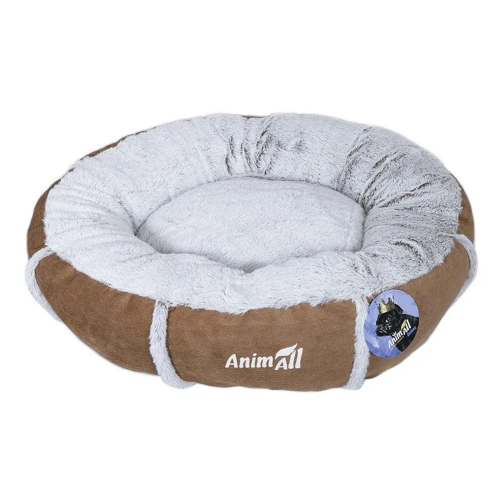 Лежак AnimAll Mary Velvet для собак і котів, розмір M, брауні, 66×66×15 см