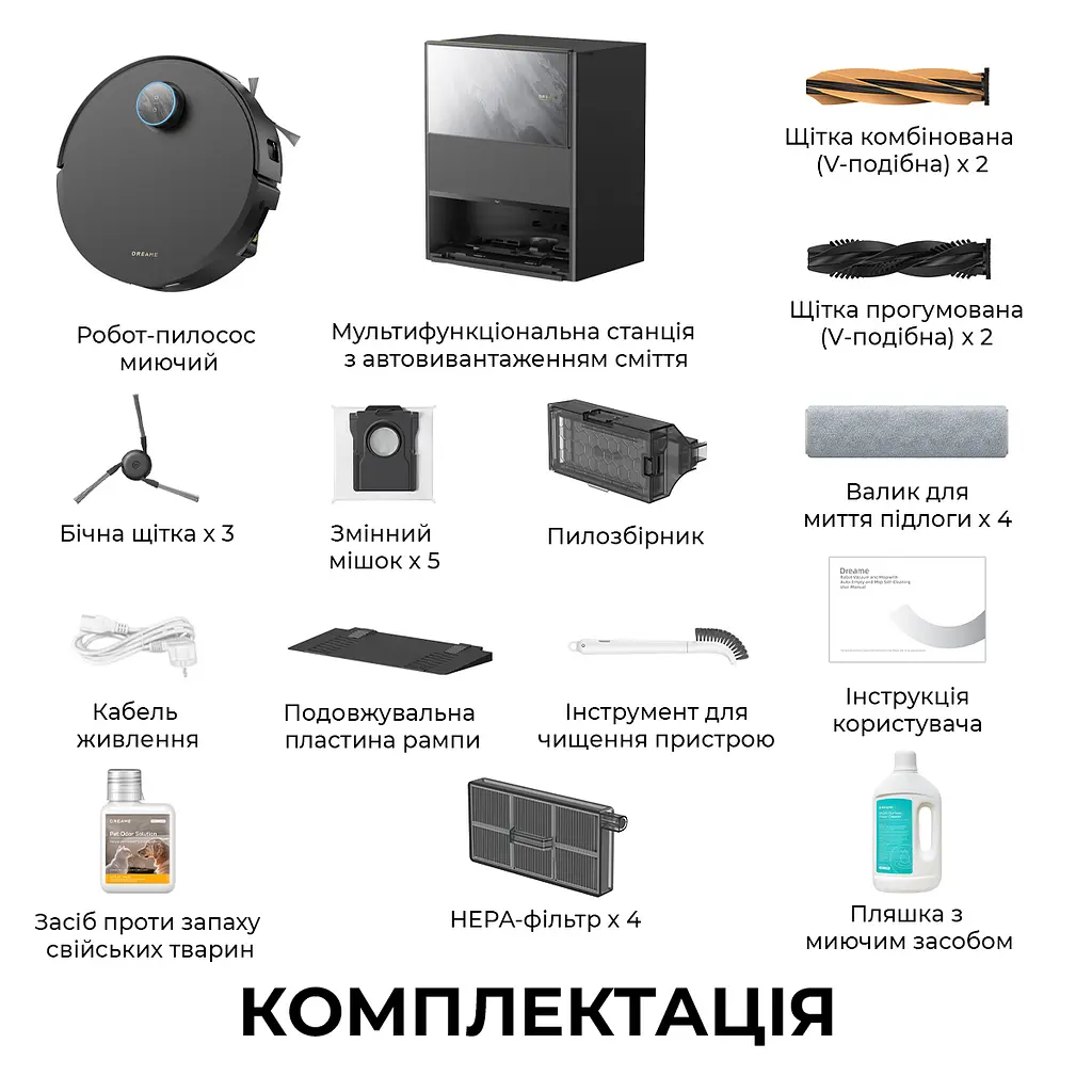 Робот-пилосос миючий Dreame Aqua 10 Ultra Track Complete Black - фото 17