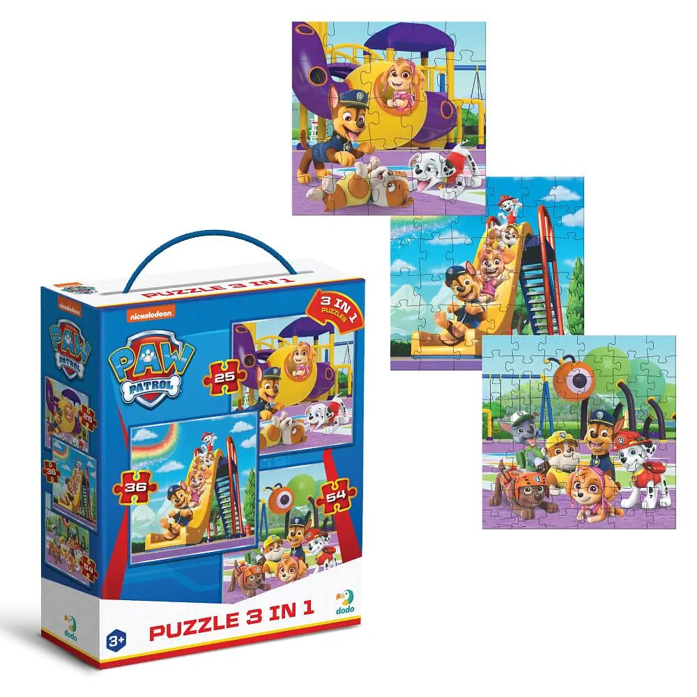 Пазл 3 в 1 Paw Patrol «Ігровий майданчик» (200578)