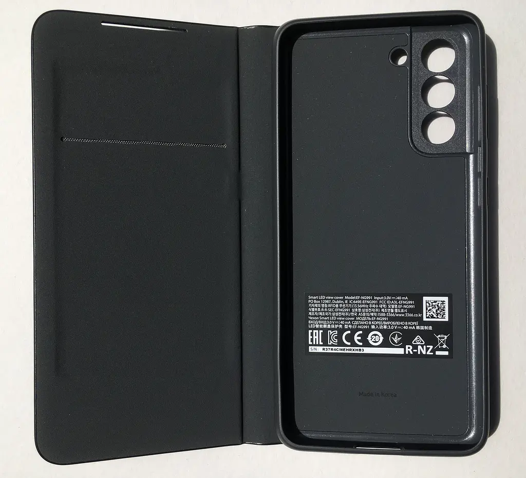 Чохол-книжка LED Wallet View Cover EF-NG991PBEGRU для Samsung Galaxy S21 (6.2") Чорний - фото 6