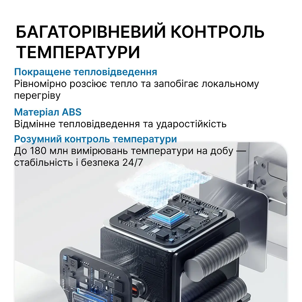 Блок живлення Essager Mini 30W USB type-C PD 3.0, QC 3.0 (білий) - фото 4