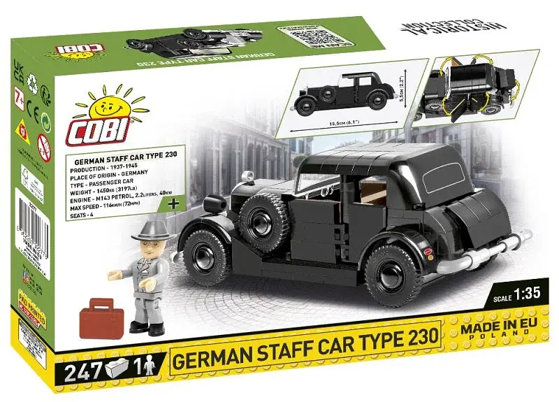 Конструктор COBI автомобіль 1:35 GERMAN STAFF CAR TYPE 230 2277 - фото 5