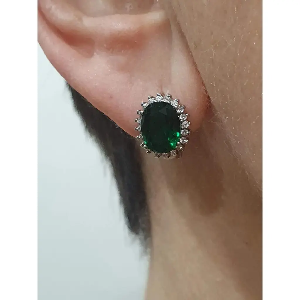 Срібні сережки TOP Silver з фіанітами. 9520116З - фото 2