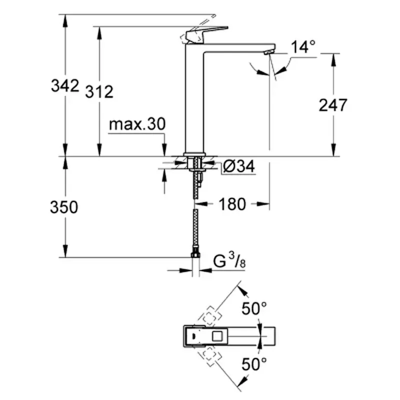Змішувач Grohe Eurocube (23406000) - фото 9