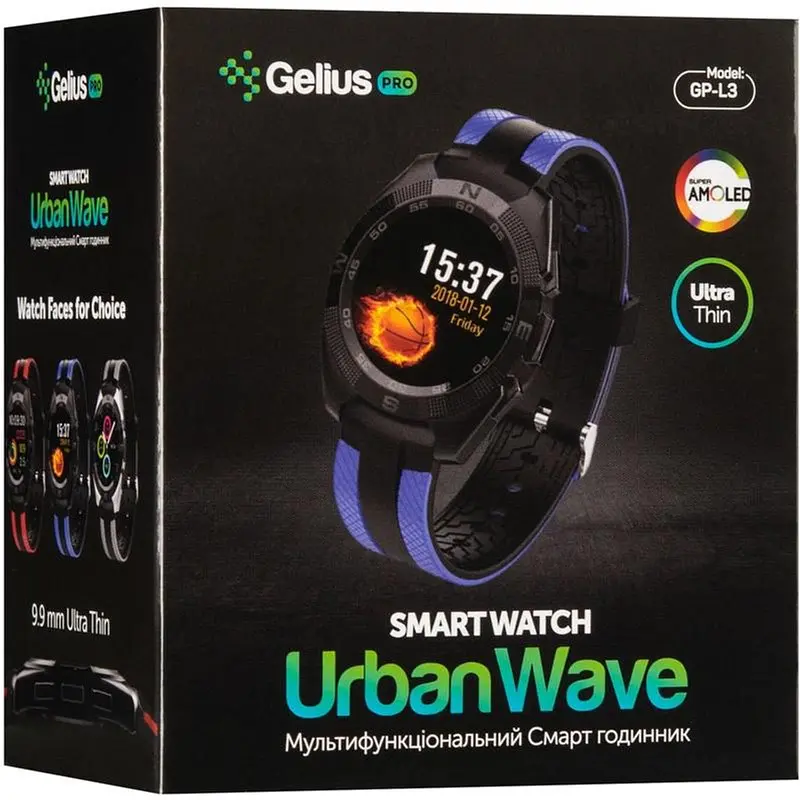 Смарт-годинник Gelius Pro GP-L3 (URBAN WAVE) Black/Grey - фото 3