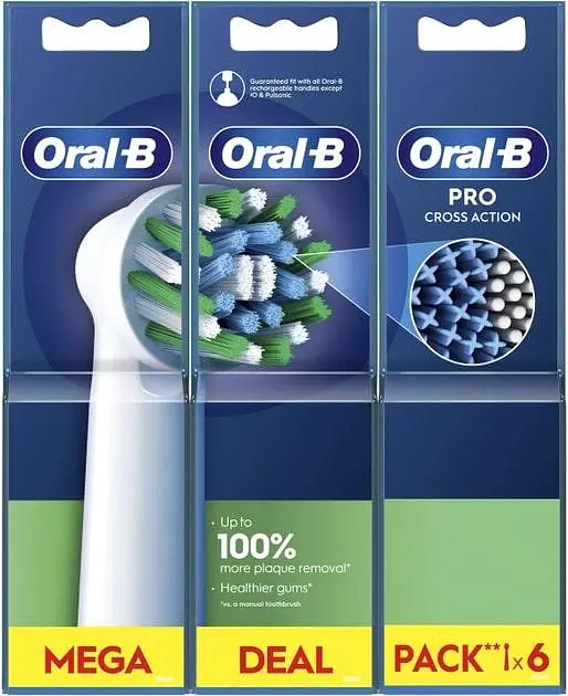 Насадка для зубної електрощітки Braun Oral-B Pro Cross Action EB50RX (6 шт.) - фото 3