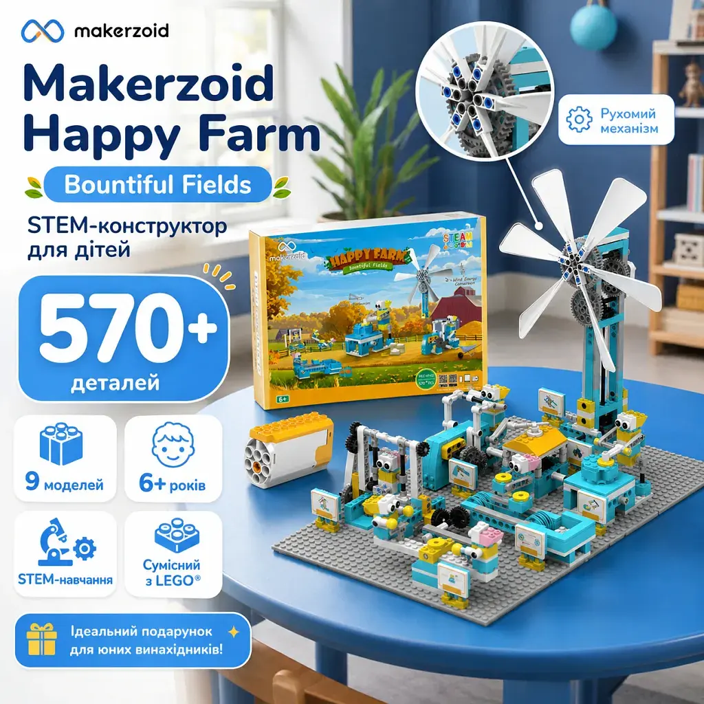 Конструктор Makerzoid Happy Farm Bountiful Fields (MKZ-HF-02) - фото 7