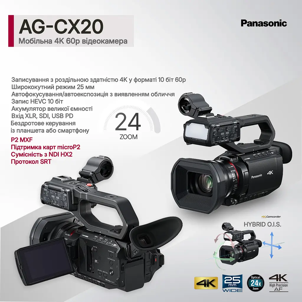 Цифровая видеокамера Panasonic AG-CX20EJ - фото 2