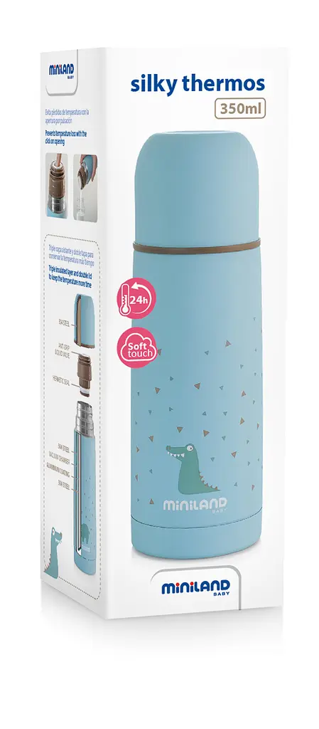 Термос Miniland Silky Thermos, 350 мл, блакитний (89216) - фото 5