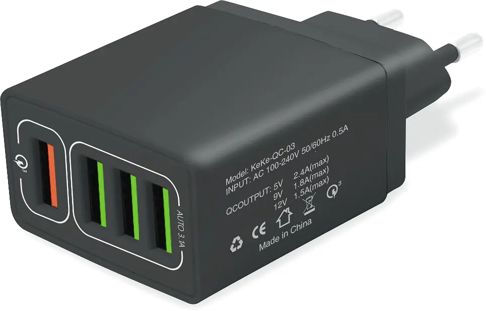 Блок питания на 4 порта USB QC-04 сила тока 6.2 A - фото 4