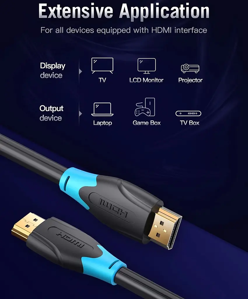 Кабель HDMI M-M, 20.0 м, V2.0, 4K 30Гц, PVC Vention - фото 6
