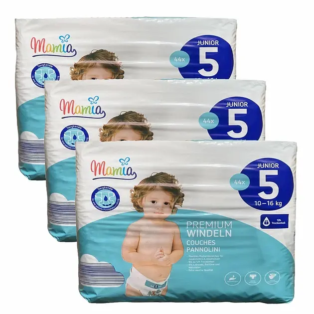 Підгузники Mamia Premium 5 (10-16 кг) 132 шт