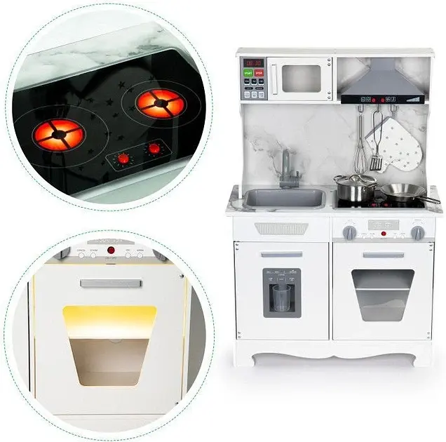 Дерев'яна дитяча кухня EcoToys зі світлом і звуком - фото 5