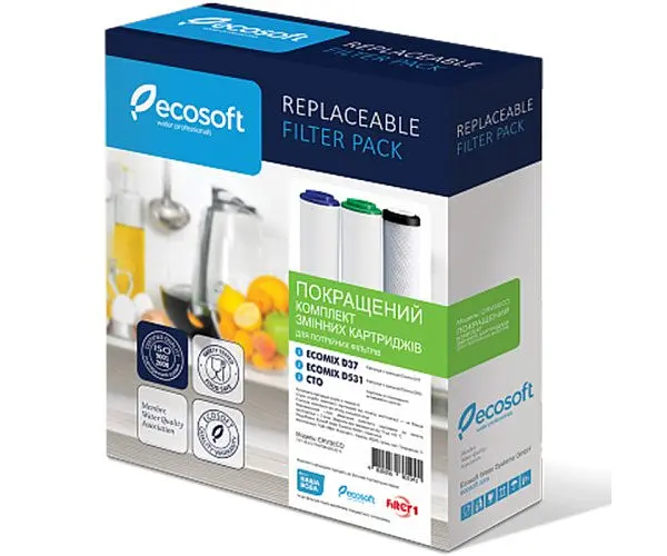 Ecosoft Replaceable Filter Pack, Екософт, Комплект змінних картриджів для потрійних фільтрів - фото 3