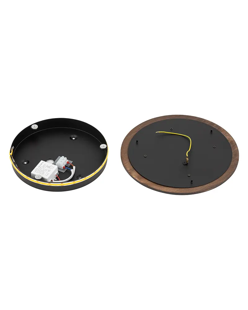 Бра, настенный светильник Nowodvorski 11290 Ring Timber M LED 1x10W 3000K 130Lm IP20 коричневый - фото 7