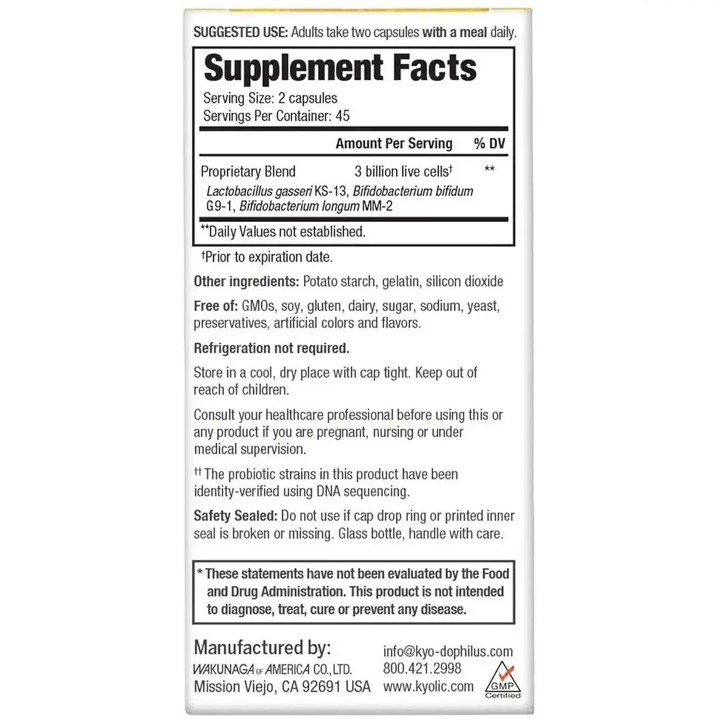 Пробіотики Kyolic Kyo-Dophilus 90 капсул - фото 3