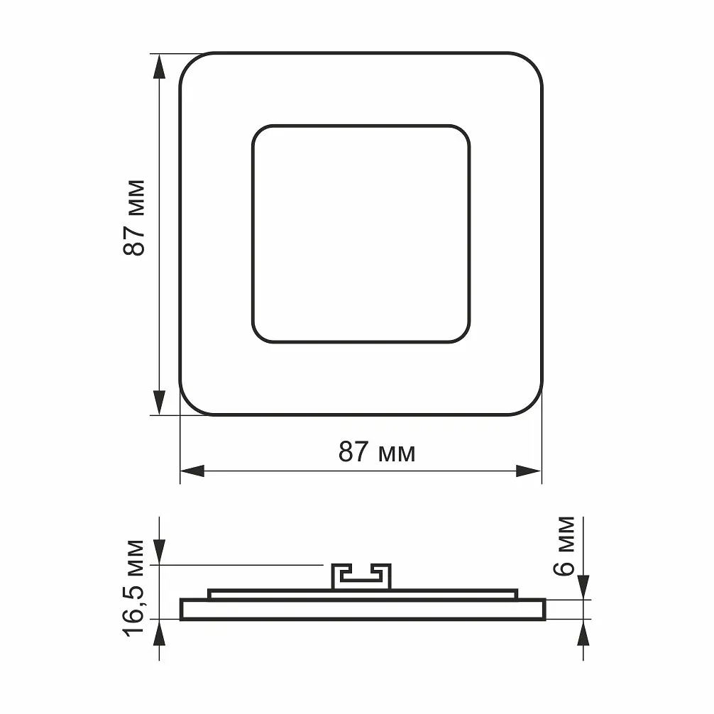 Вбудований світильник Videx LED 3W 5000K квадрат 2 шт. (VL-DLS-035(2)) - фото 2