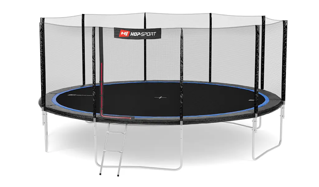 Батут Hop-Sport 16ft (488см) чорно-синій з зовнішньою сіткою - фото 4
