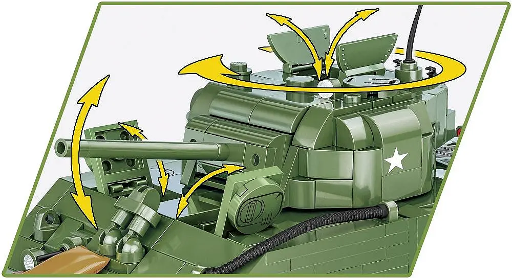 Конструктор COBI танк M4A3 SHERMAN 2570 - фото 5