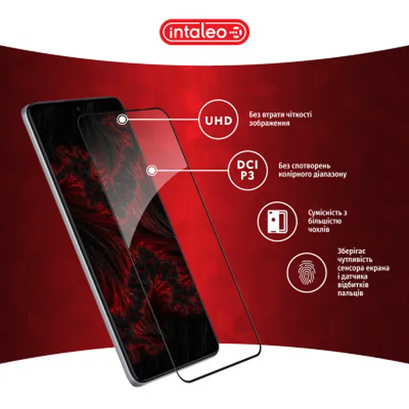 Скло захисне Intaleo Full Glue Xiaomi Poco F5 Pro Black (1283126589928) - фото 4