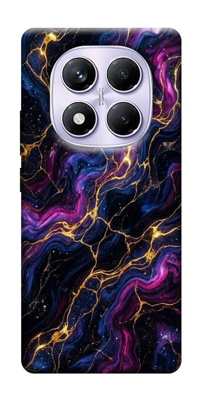 TPU чохол Demsky Purple space marble для Xiaomi Redmi Note 14 Pro 4G