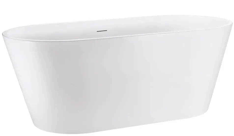 Ванна акрилова окремостояча Rea Milano 170x73 white REA-W2001, Білий - фото 3