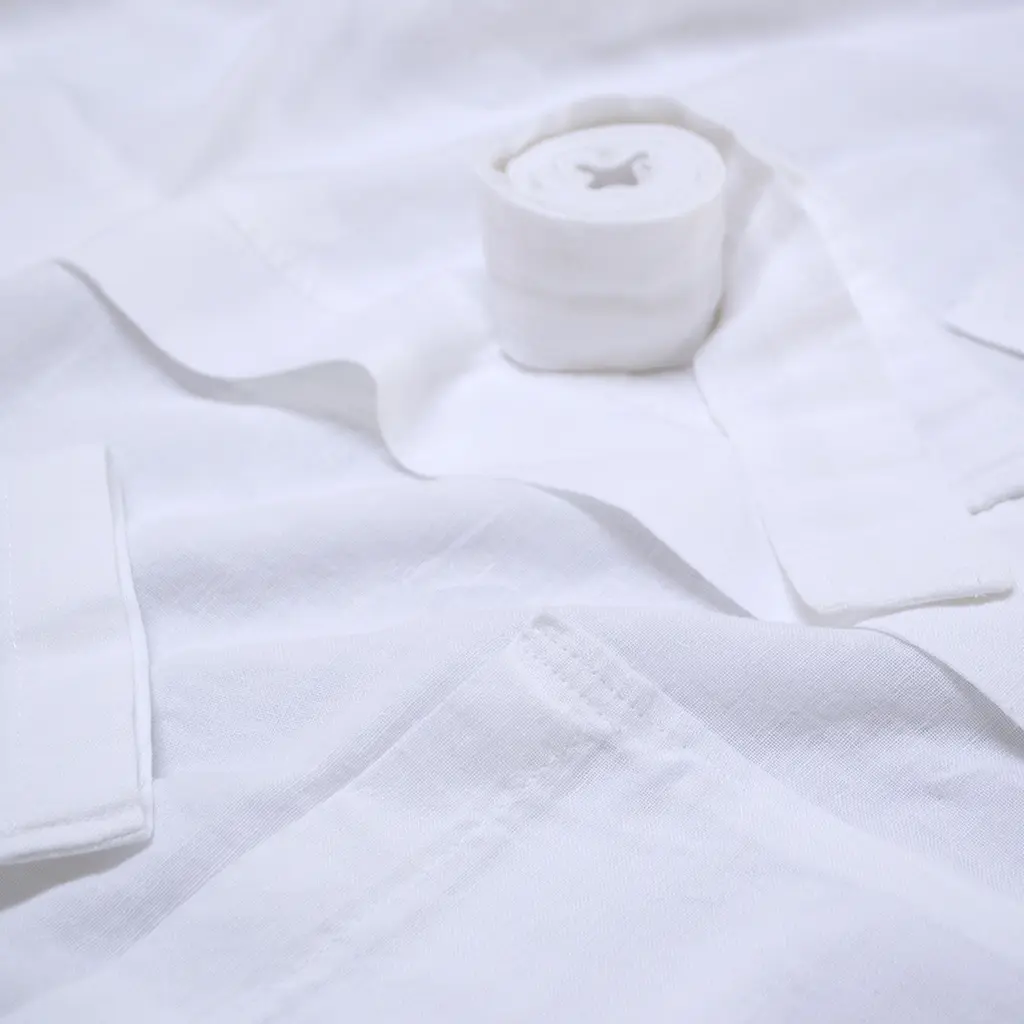 Халат-кимоно со льна Lotus Home - Madrida белый XS - фото 6