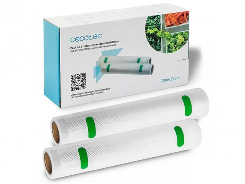 Плівка для вакуумного пакувальника Cecotec 20х600 см, 2 рулона CCTC-04071 (8435484040716) - фото 2