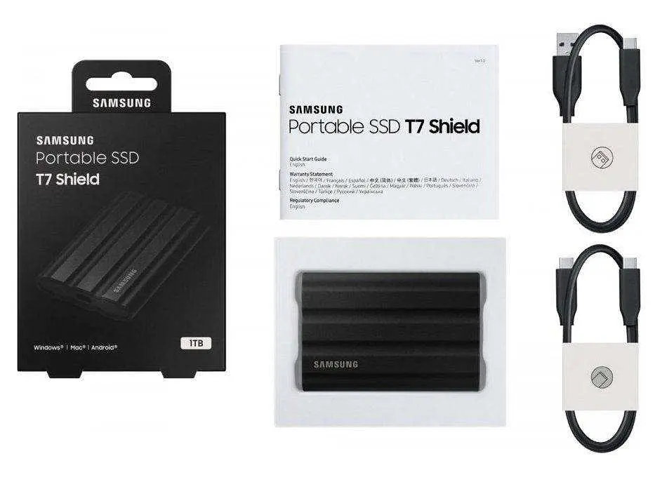 SSD накопичувач Samsung T7 Shield 1 TB Black (MU-PE1T0S) - фото 7