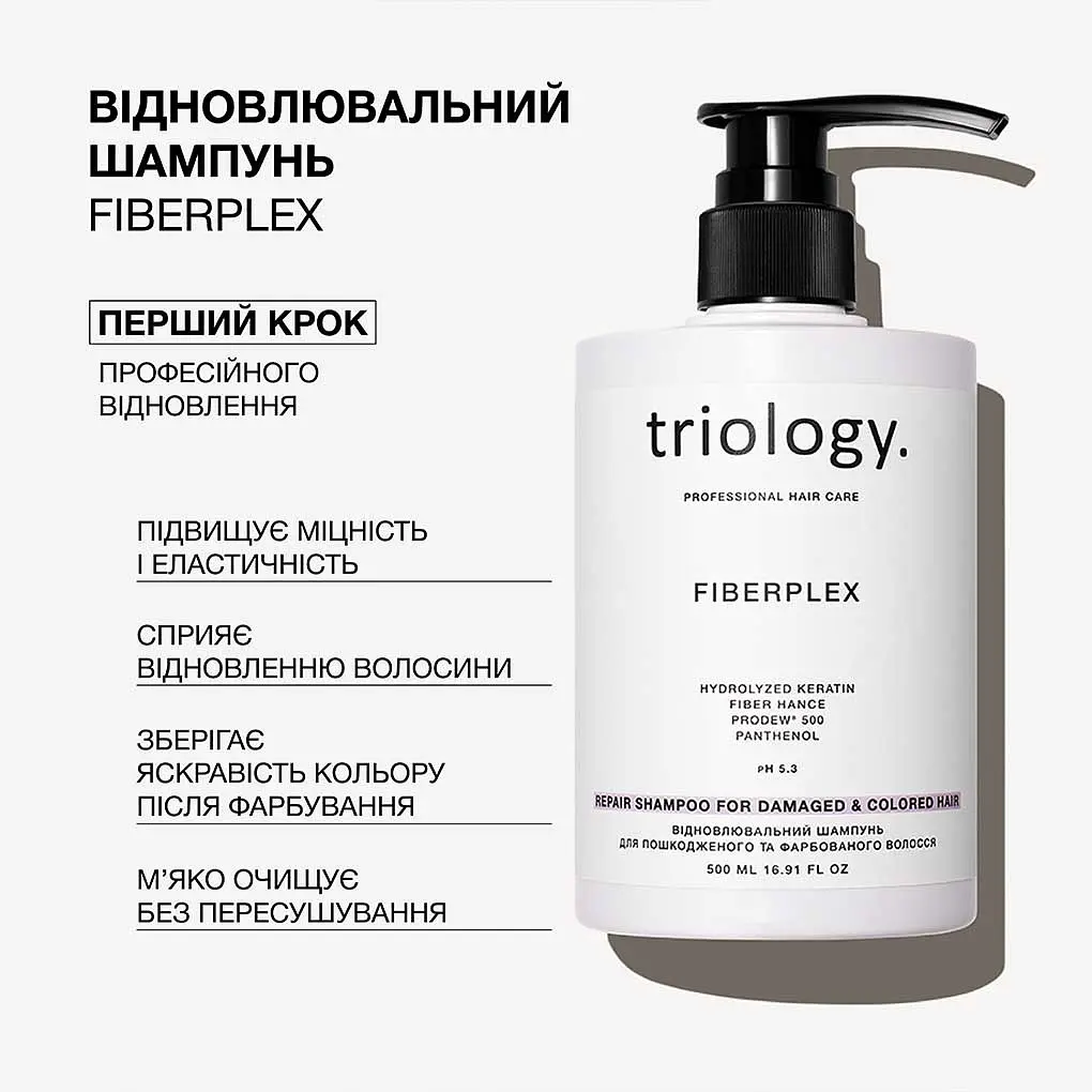 Відновлювальний шампунь Fiberplex Triology для пошкодженого та фарбованого волосся - фото 2