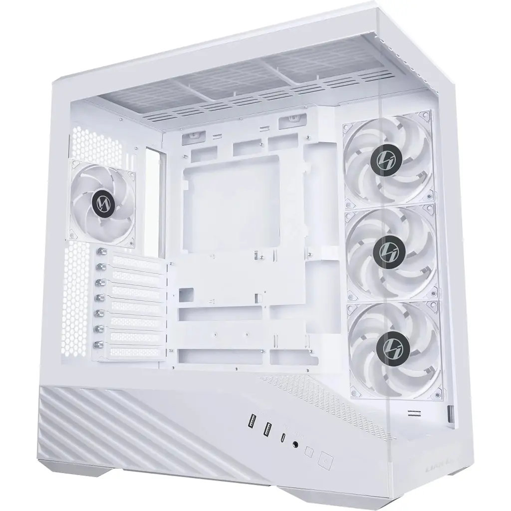 Корпус для ПК Lian Li V100R case with pre-installed four 120mm RGB PWM fan, White (G99.V100RW.01) - фото 2