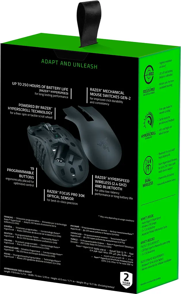 Миша комп'ютерна Razer Naga V2 Hyperspeed (RZ01-03600100-R3G1) - фото 7