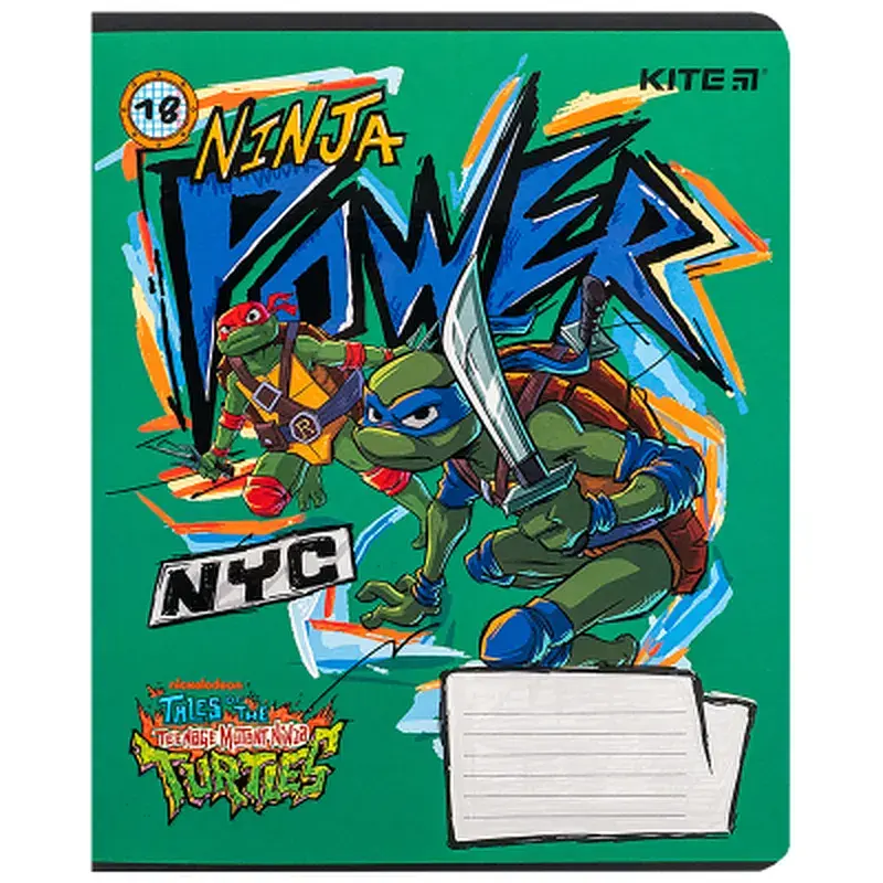 Зошит Kite Ninja Turtles, 18 аркушів, клітинка (NT24-236), в асортименті - фото 4