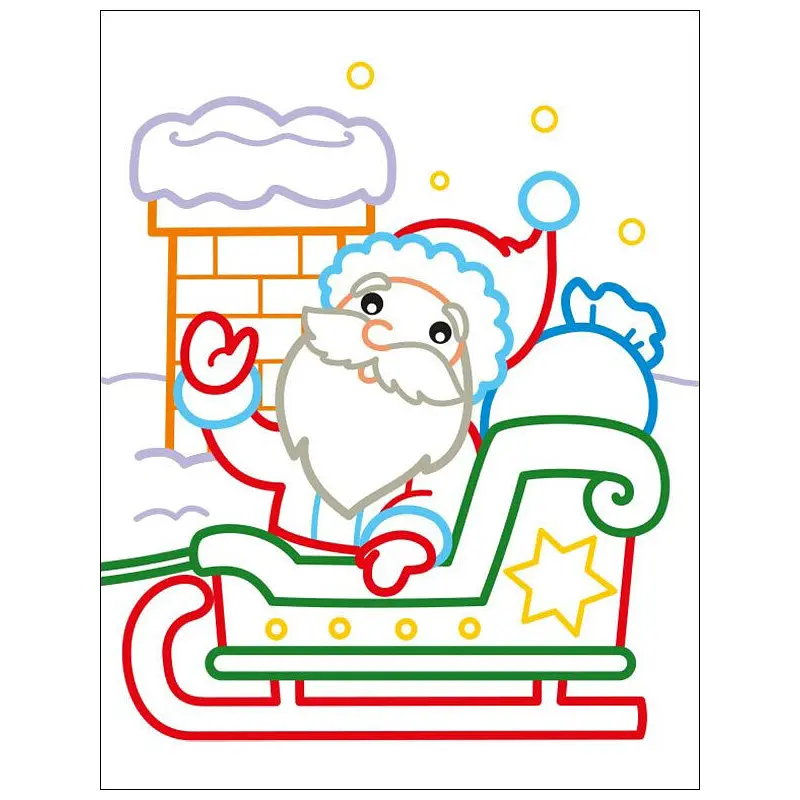 Детские цветные раскраски "Санта и друзья" Ранок 18712, 2-3 года - фото 4