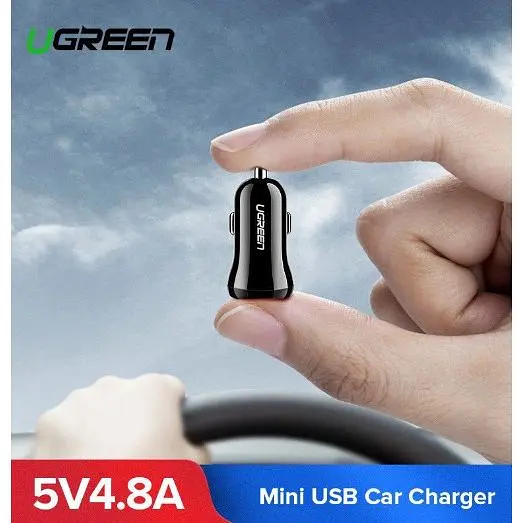 Автомобільний зарядний пристрій Ugreen ED018 24W 2xUSB Charger чорний - фото 7