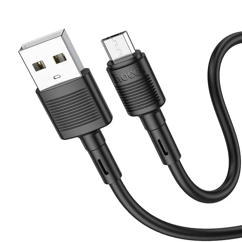 Дата кабель Hoco X83 Victory USB to MicroUSB (1m) Black - фото 2