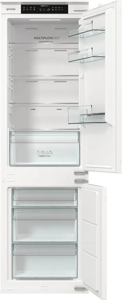 Вбуд. холодильник Gorenje із мороз. камерою Gorenje, 177х55х54см, 2 двері, 176(76)л, А+, NF+, Зона св-ті, Диспл, Білі - фото 8