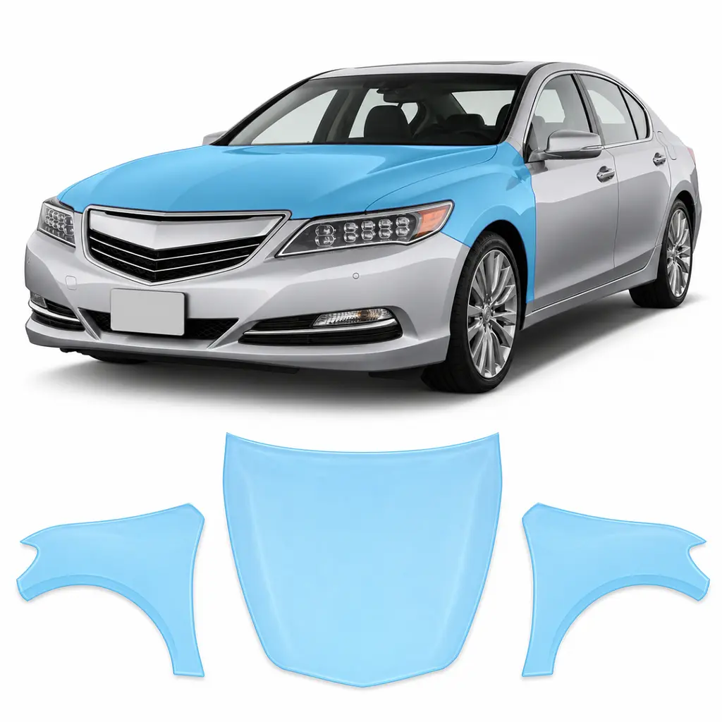 Антигравійна захисна бронеплівка за лекалами для Acura RLX I 2014-2017 - капот і передні крила