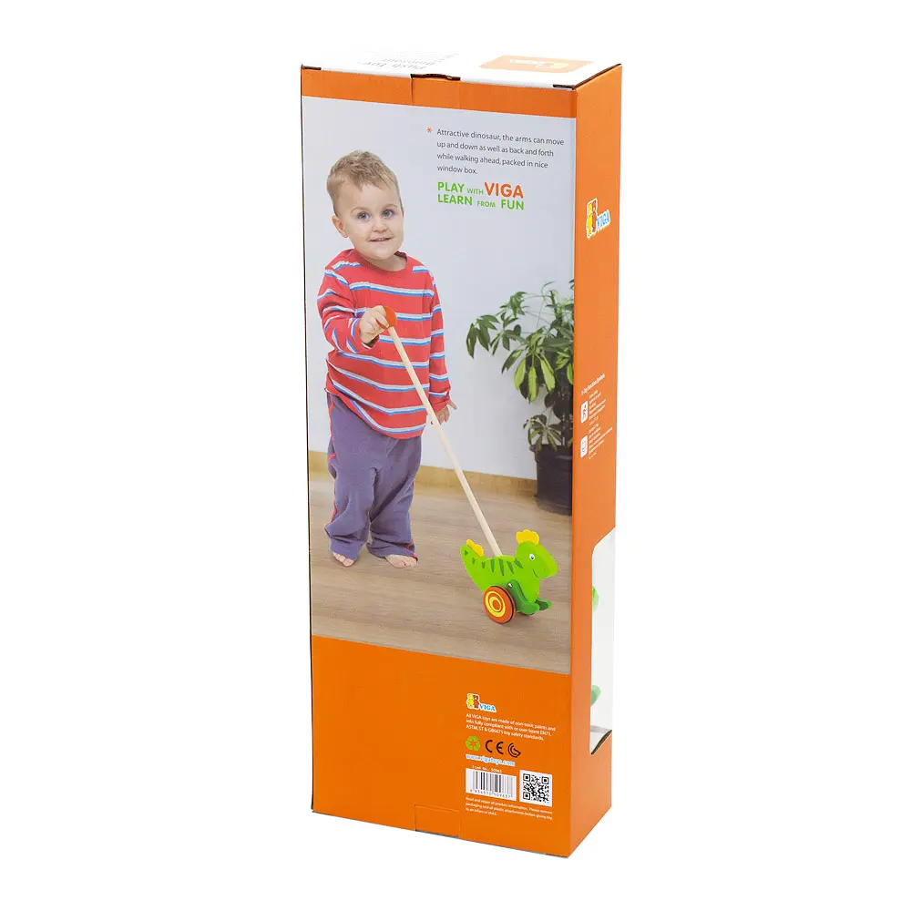 Дерев'яна каталка Viga Toys Динозаврик (50963) - фото 3
