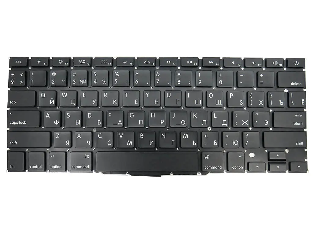 Клавіатура для APPLE A1398 Macbook Pro MC975, MC976(2012) (RU, Small Enter з підсвічуванням) - фото 3