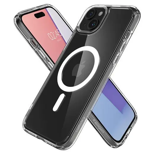 Прозрачный чехол Spigen Crystal Hybrid MagSafe White для iPhone 15 Plus (ACS06463) - фото 6