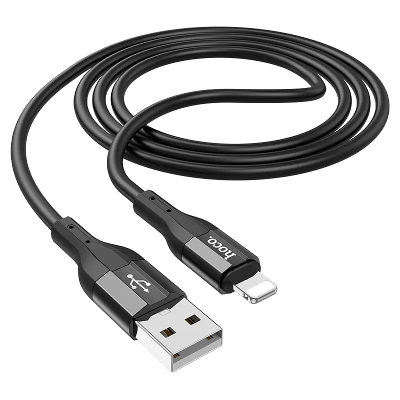 Кабель Hoco X72 Creator silicone charging data cable for iP Black